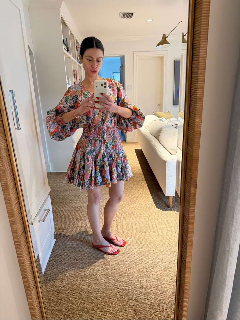 Rhode Olivia Floral Cotton Mini Dress XS - Picture 14 of 17